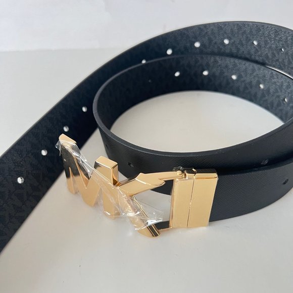 NEW Michael Kors Reversible Monogram Belt  with Logo Buckle- Unisex - Picture 7 of 15